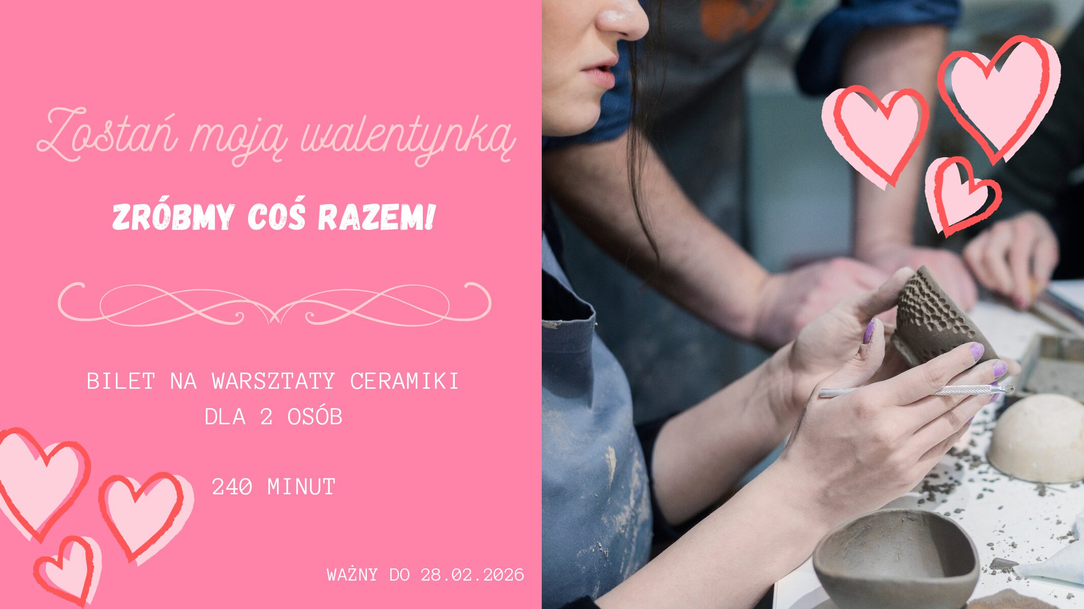 Walentynkowy bilet na warsztaty ceramiki - 2 wejścia - obrazek 2